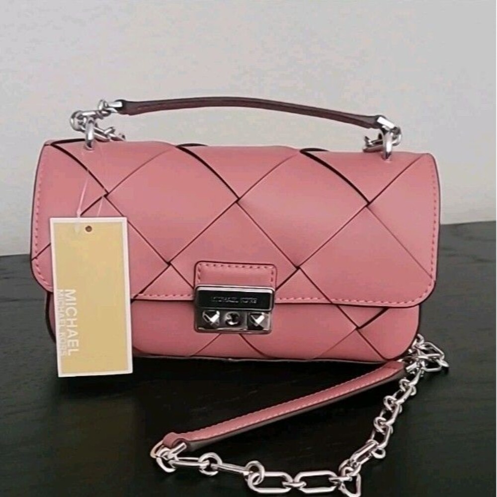 Michael Kors Tribeca Convertible Chain Shoulder Bag Small In Rose